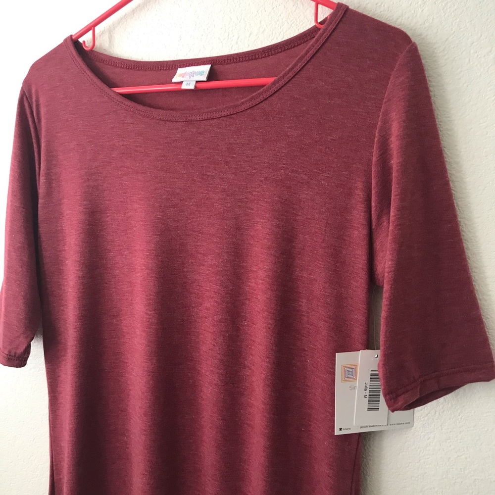 Lularoe Julia Dress Heathered Red - NWT- Sz M - Picture 4 of 7